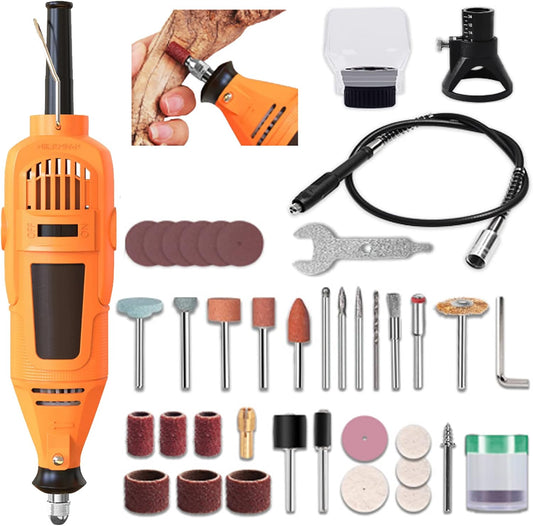 180W Handheld Electric Grinding Tool Electric rotary tool, used for grinding, cutting, polishing, drilling and carving, electric drill set, suitable for DIY creation,Equipped with 40 Accessories.