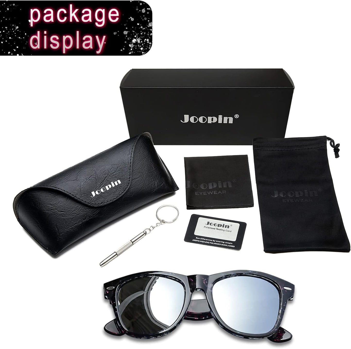 Joopin Polarized Sunglasses Men Women, Classic Square Sun Glasses 100% UV Protection Driving Fishing