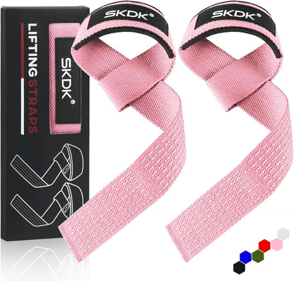 Lifting Straps Deadlift Gym Wrist Straps Weightlifting with Neoprene Cushioned Wrist Padded and Anti-Skid Silicone - for Weightlifting, Bodybuilding, Xfit, Strength Training