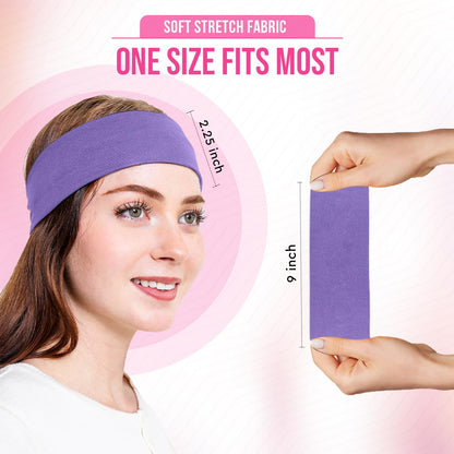 Styla Hair 10 Pack Stretch Headbands Non-Slip Head Wraps Great for Sports, Yoga, Pilates, Running, Gym, Workouts, Baseball, Casual Wear, Gifts & More!