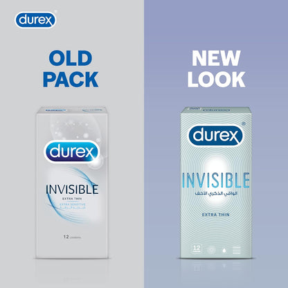 Durex Invisible Extra Thin Condom - Pack of 12