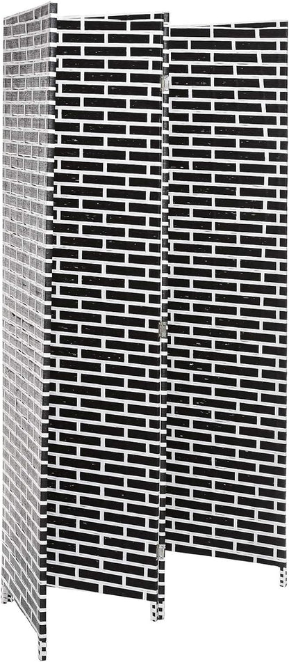 AFT Galaxy Design Room Divider/Partition 4 Panel Color Black & White Size (L x W x H) 200 x 4 x 180 cm Model (PF-4).