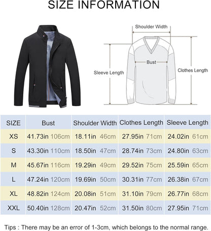 HaoMay Men's Business Casual Full Zip Lightweight Outwear Jackets