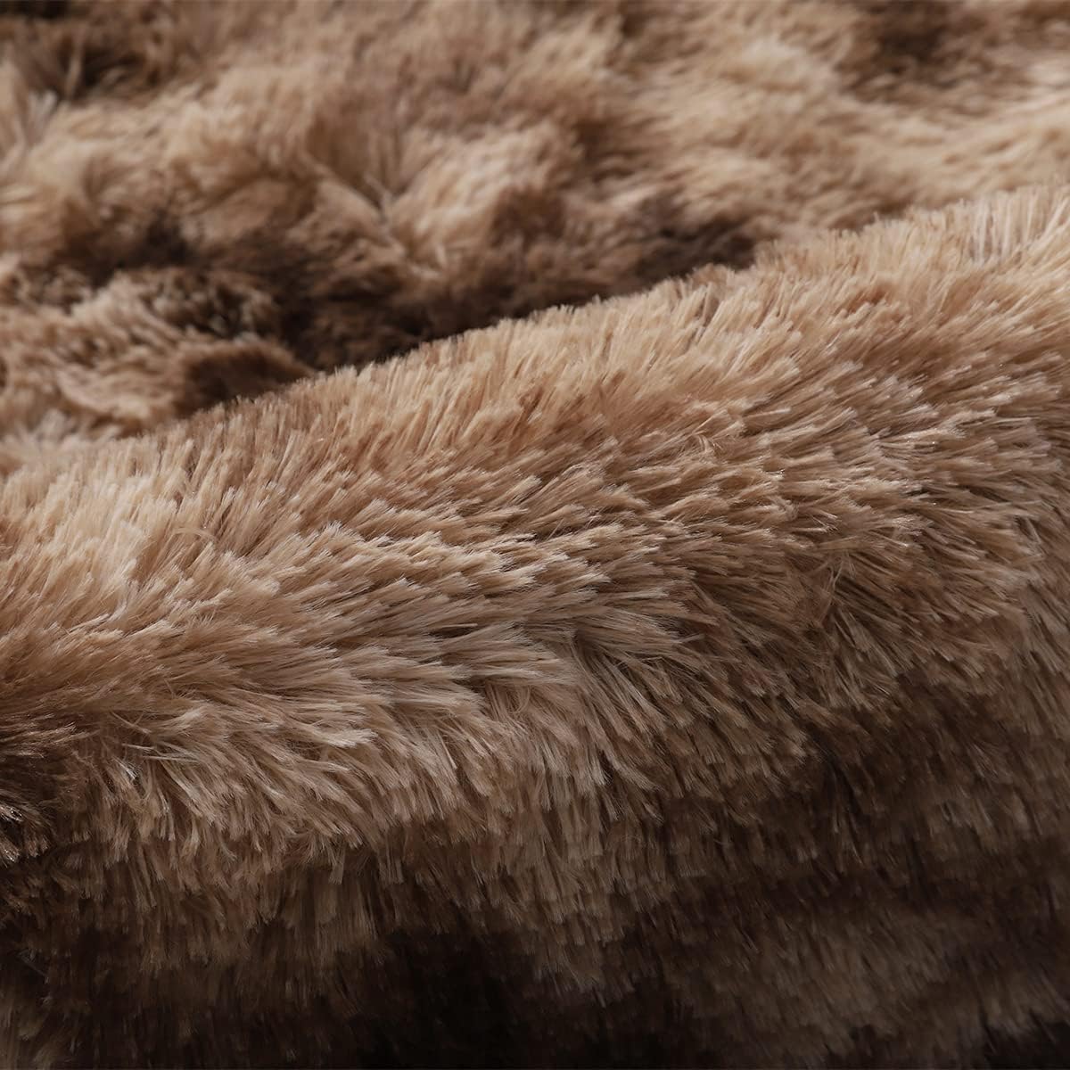 Super Soft Shaggy Rugs Fluffy Carpets, Upgrade Anti-Skid Durable Rectangular Fuzzy Rug, Indoor Modern Plush Area Rugs for Living Room Bedroom Kids Room Nursery Home (200 x 300 cm, Coffee)