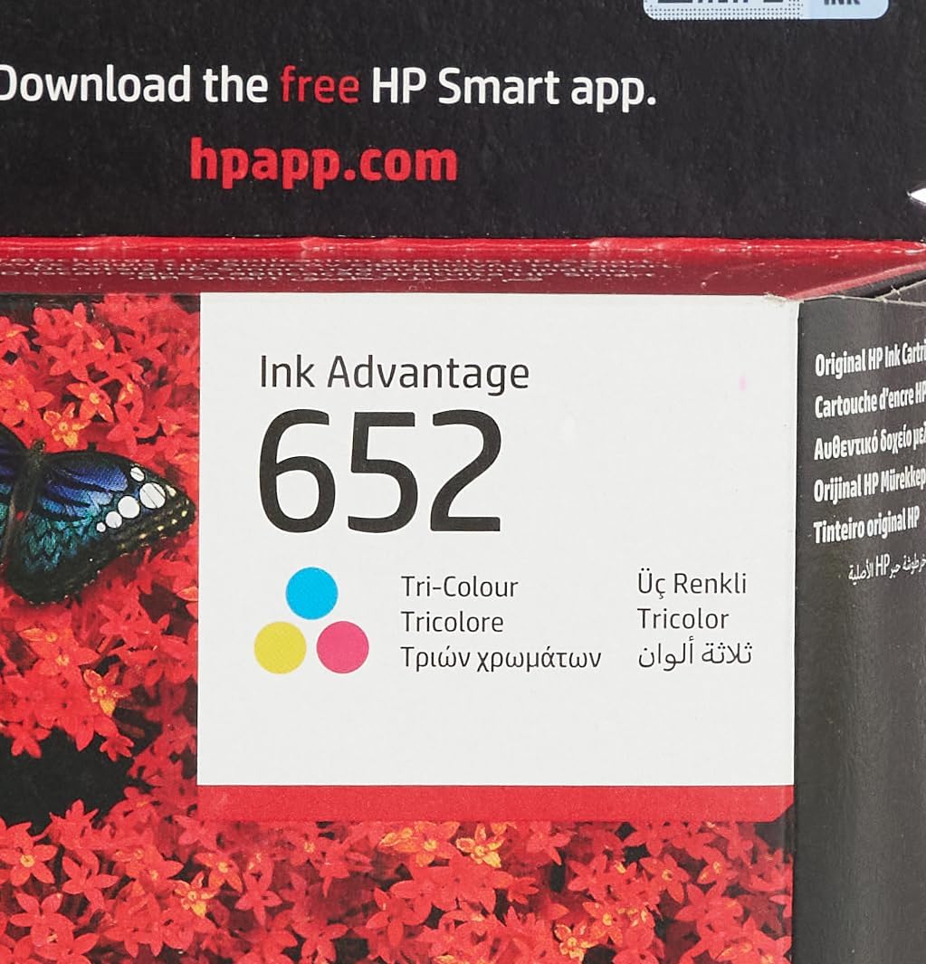 HP 652 Black Original Ink Cartridge [F6V25AE] | Works with HP DeskJet 3787, 3789, 3835, 4535 Printers