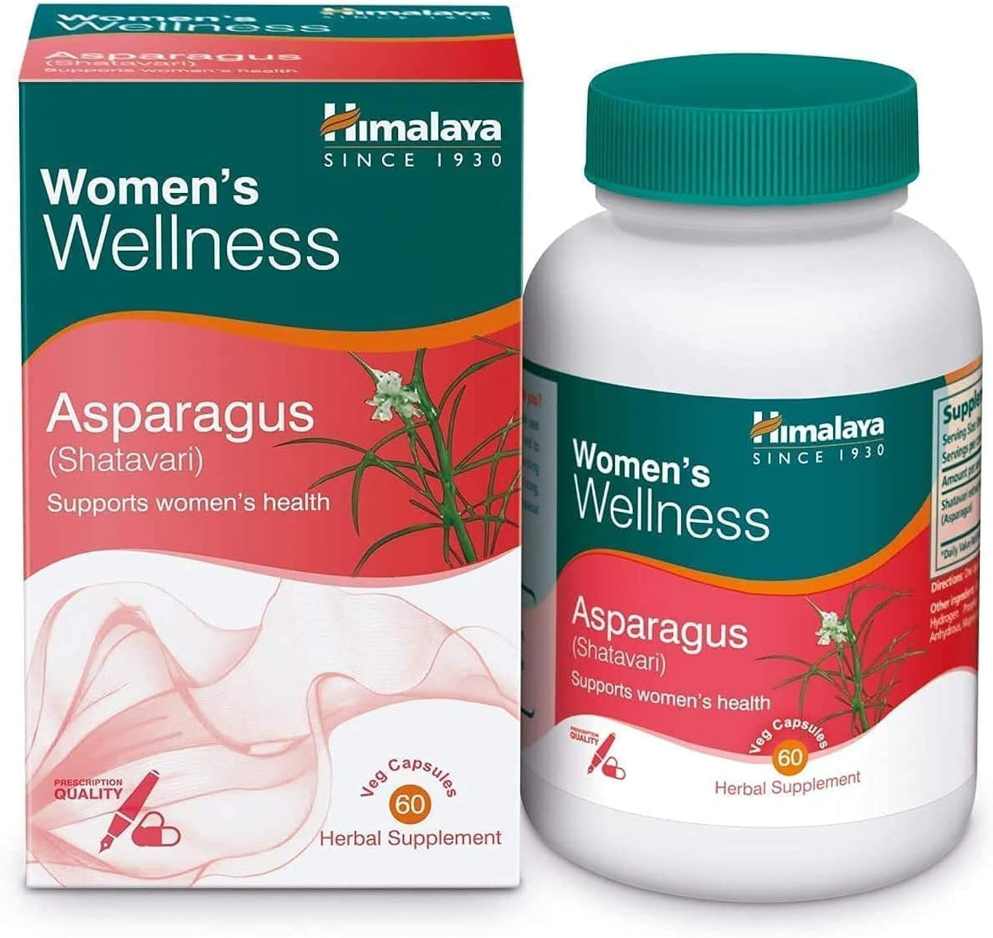 Himalaya Since 1930 Herbals Asparagus (Shatavari), Supports Women'S Health, Promotes Healthy Lactation, Herbal Veggie Capsule