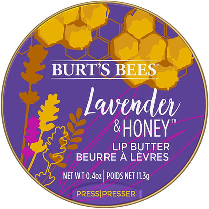 BURT'S BEES 100% Natural Origin Moisturising Lip Butter with Lavender and Honey, 1 Tin 11.3 g