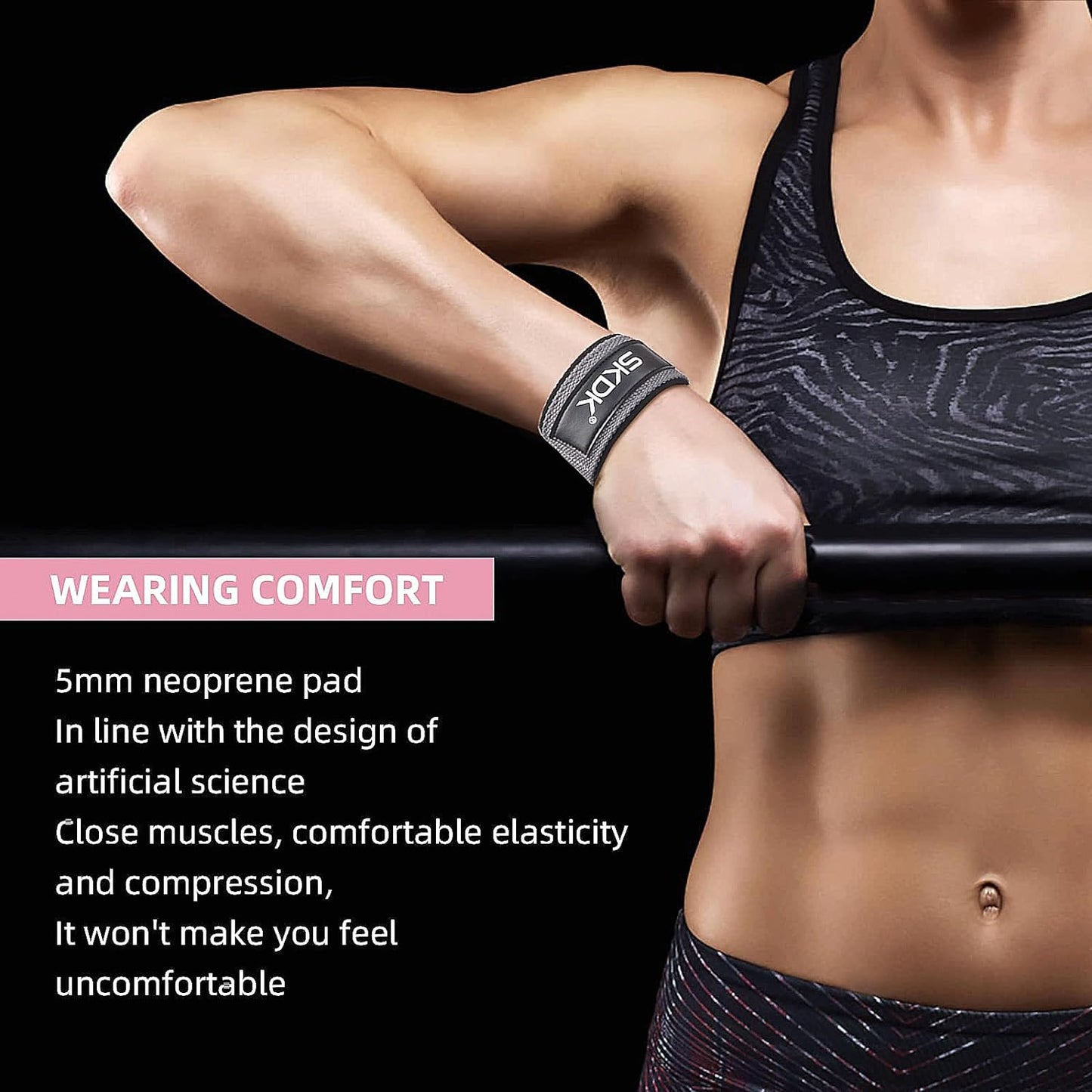 Lifting Straps Deadlift Gym Wrist Straps Weightlifting with Neoprene Cushioned Wrist Padded and Anti-Skid Silicone - for Weightlifting, Bodybuilding, Xfit, Strength Training