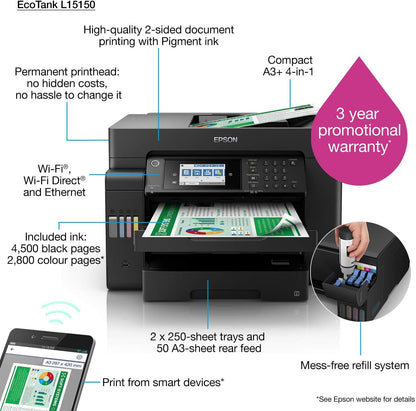 Epson EcoTank L14150 A3+ Print/Scan/Copy/Fax Wi-Fi Business Tank Printer