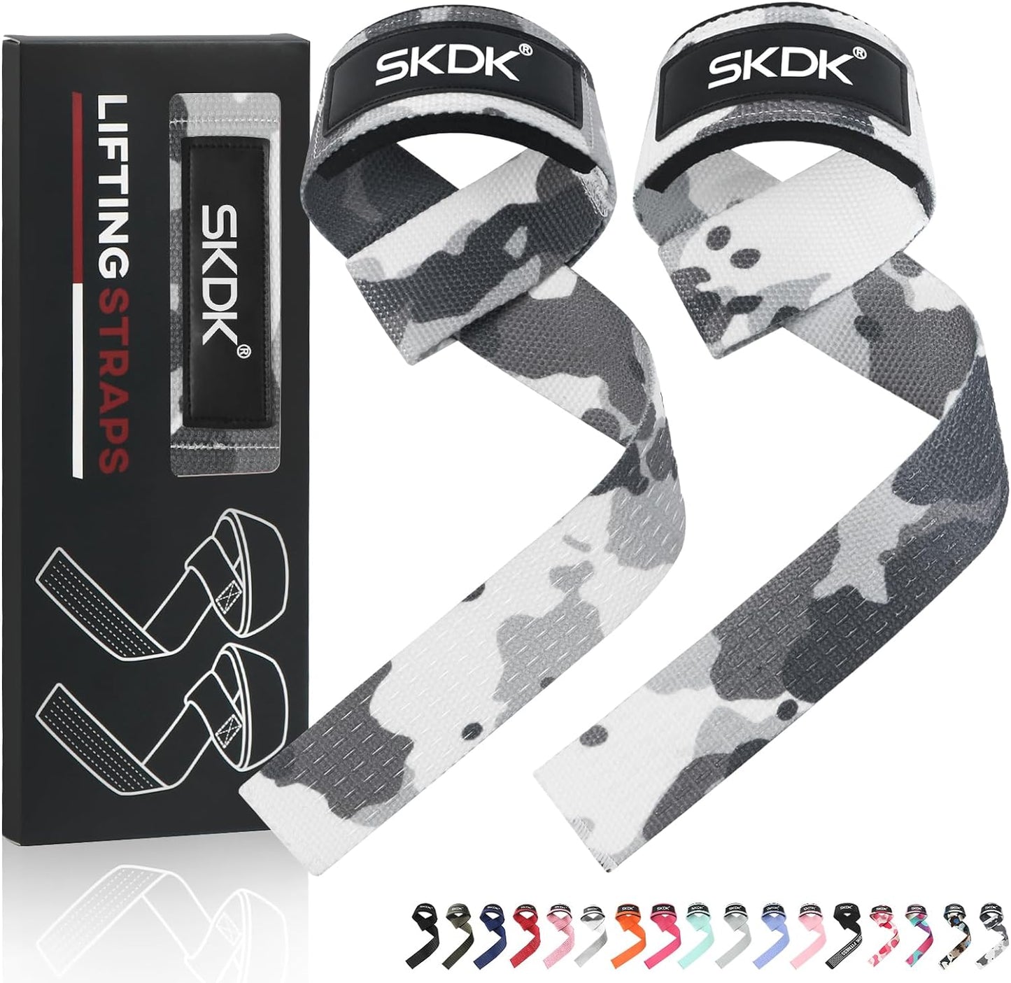 Lifting Straps Deadlift Gym Wrist Straps Weightlifting with Neoprene Cushioned Wrist Padded and Anti-Skid Silicone - for Weightlifting, Bodybuilding, Xfit, Strength Training