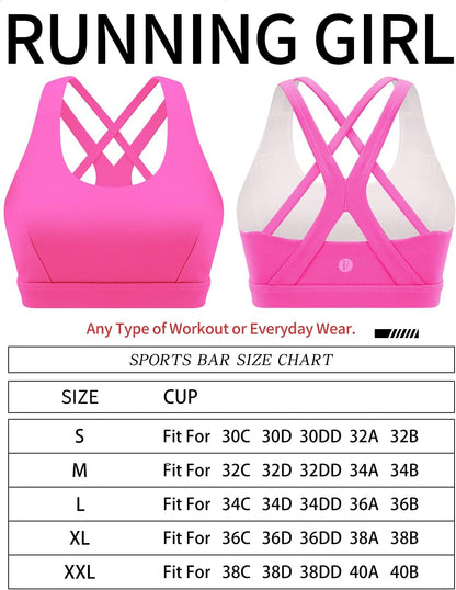 RUNNING GIRL womens Full Coverage Women's Plus Sports Bras