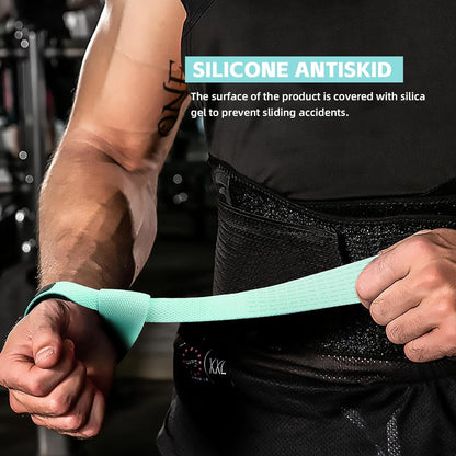 Lifting Straps Deadlift Gym Wrist Straps Weightlifting with Neoprene Cushioned Wrist Padded and Anti-Skid Silicone - for Weightlifting, Bodybuilding, Xfit, Strength Training