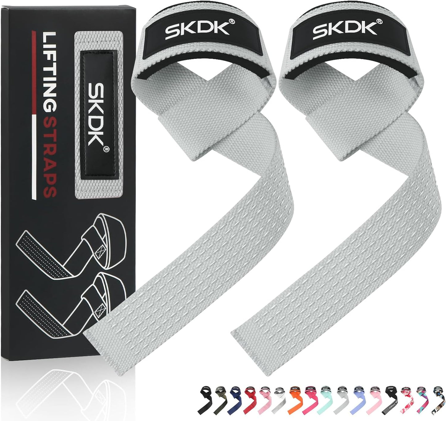 Lifting Straps Deadlift Gym Wrist Straps Weightlifting with Neoprene Cushioned Wrist Padded and Anti-Skid Silicone - for Weightlifting, Bodybuilding, Xfit, Strength Training