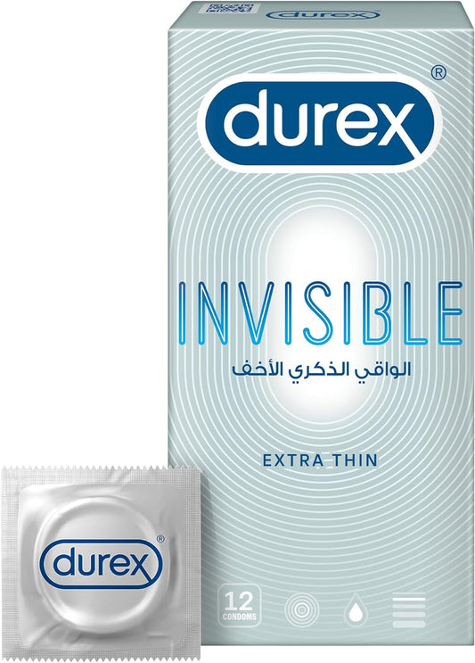 Durex Invisible Extra Thin Condom - Pack of 12