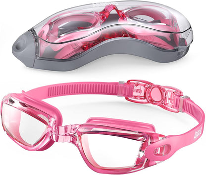 Aegend Swim Goggles, Swimming Goggles No Leaking Adult Men Women Youth, Aqua, UK-02-0016-1