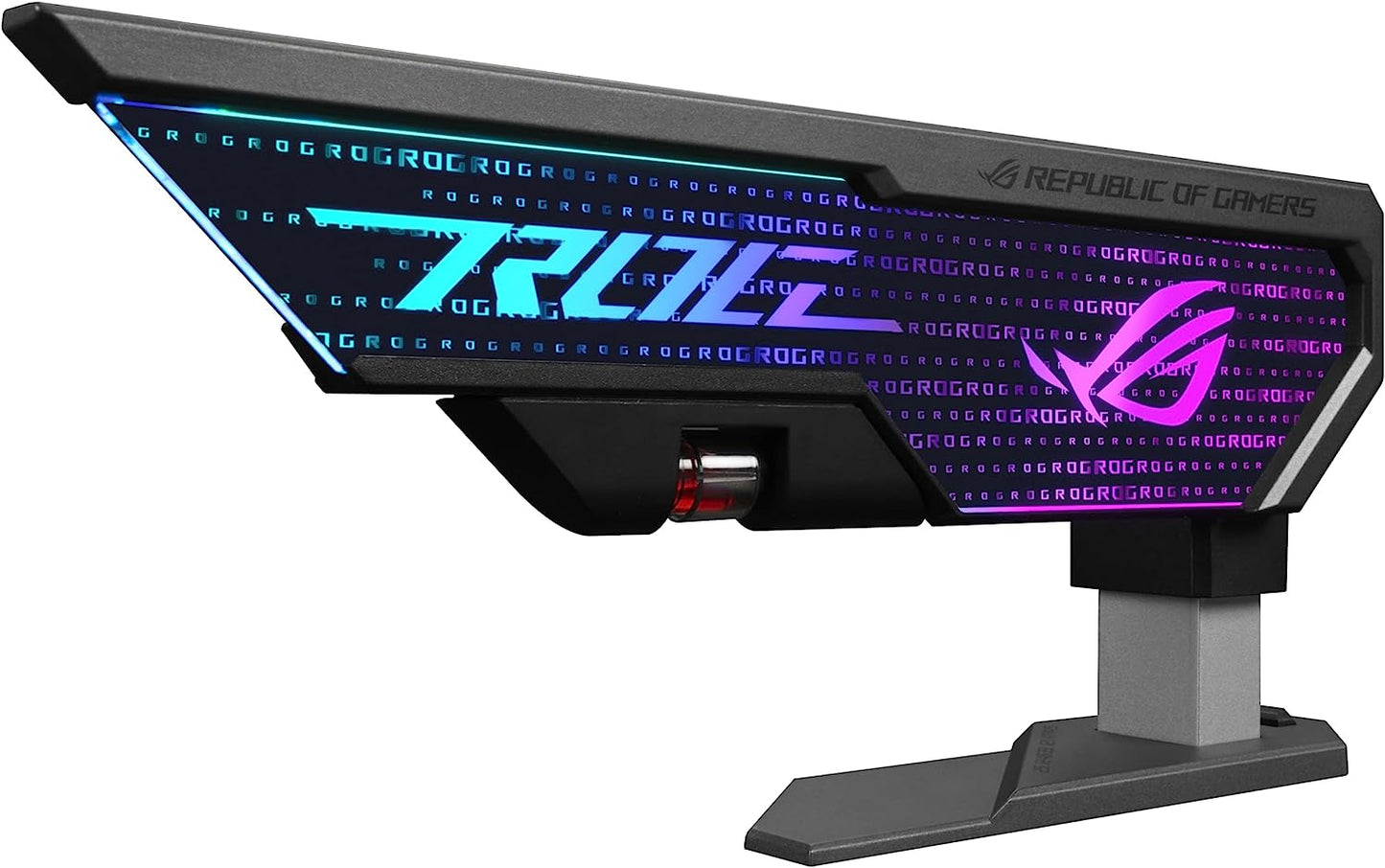 ASUS ROG Herculx Graphics Card Anti-Sag Holder Bracket (Solid Zinc Alloy Construction, Easy Toolless Installation, Included Spirit Level, Adjustable Height, Wide Compatibility, Aura Sync RGB)