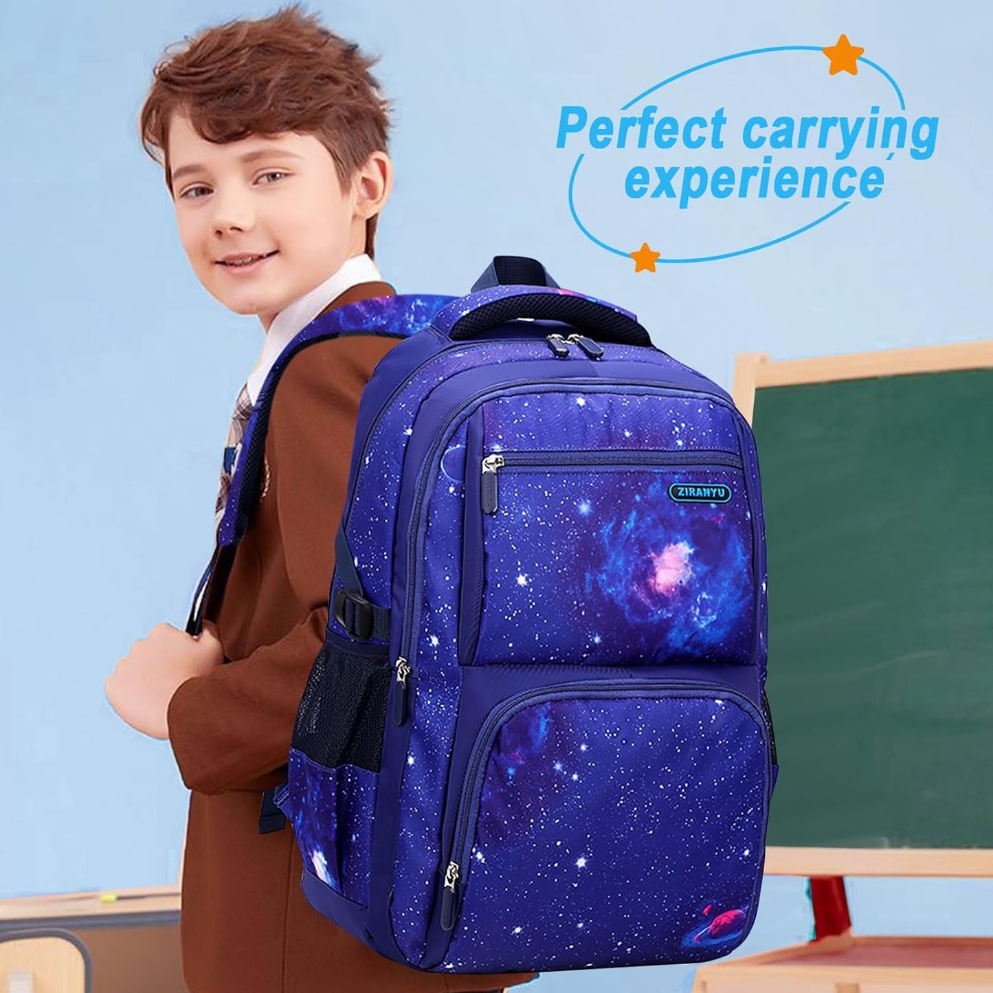 URbazaar Boy Starry Sky Printed Primary Junior High University School Bag Bookbag,Backpack,Casual Shoulder Bag Travel Rucksack