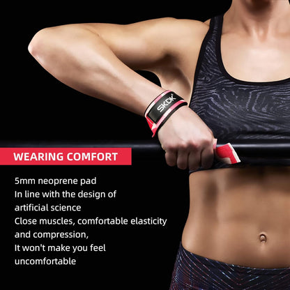 Lifting Straps Deadlift Gym Wrist Straps Weightlifting with Neoprene Cushioned Wrist Padded and Anti-Skid Silicone - for Weightlifting, Bodybuilding, Xfit, Strength Training