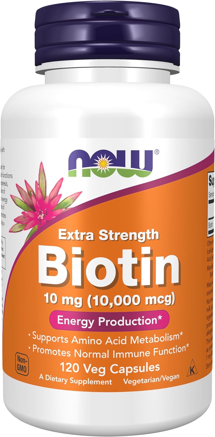 Now Foods Biotin 10,000Mcg Extra Strength Vcaps 120'S New