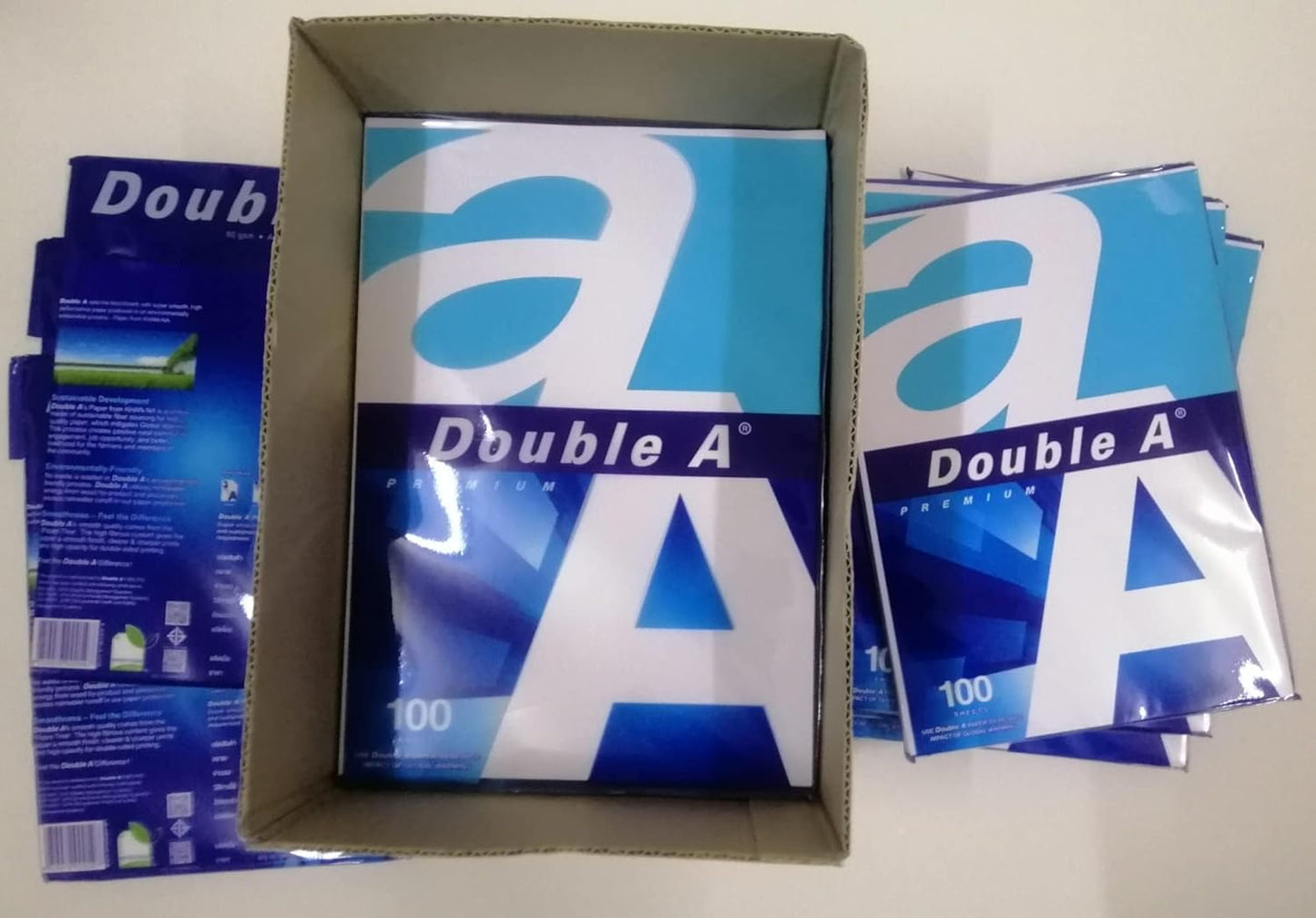 Double A - Printer Copy Paper, Size A4, GSM 80, 100 Pages Ream