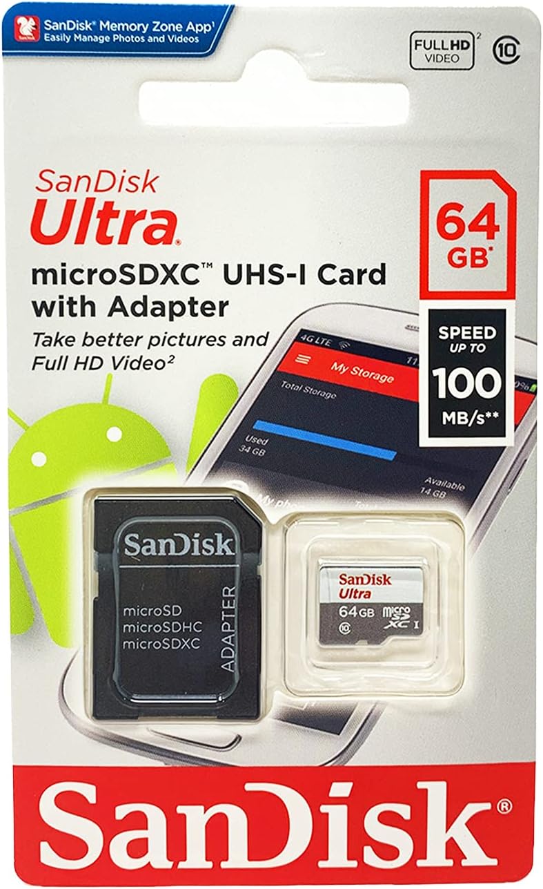 Sandisk Microsd 64Gb 100Mb/Ssdsqunr-064G