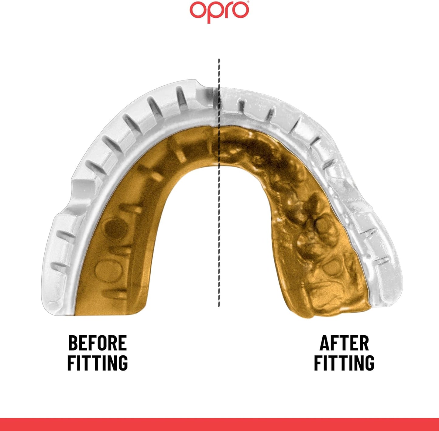 OPRO NEW Gold Braces Level Mouthguard, Adults Sports Mouth Guard, Featuring Revolutionary Fitting Technology for Boxing, Lacrosse, MMA, Martial Arts, Hockey, and All Contact Sports (Blue)