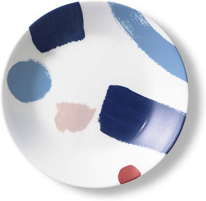 Corelle Service For 6 Chip Resistant Dinnerware Set, 18-Piece, Portofino, White And Blue