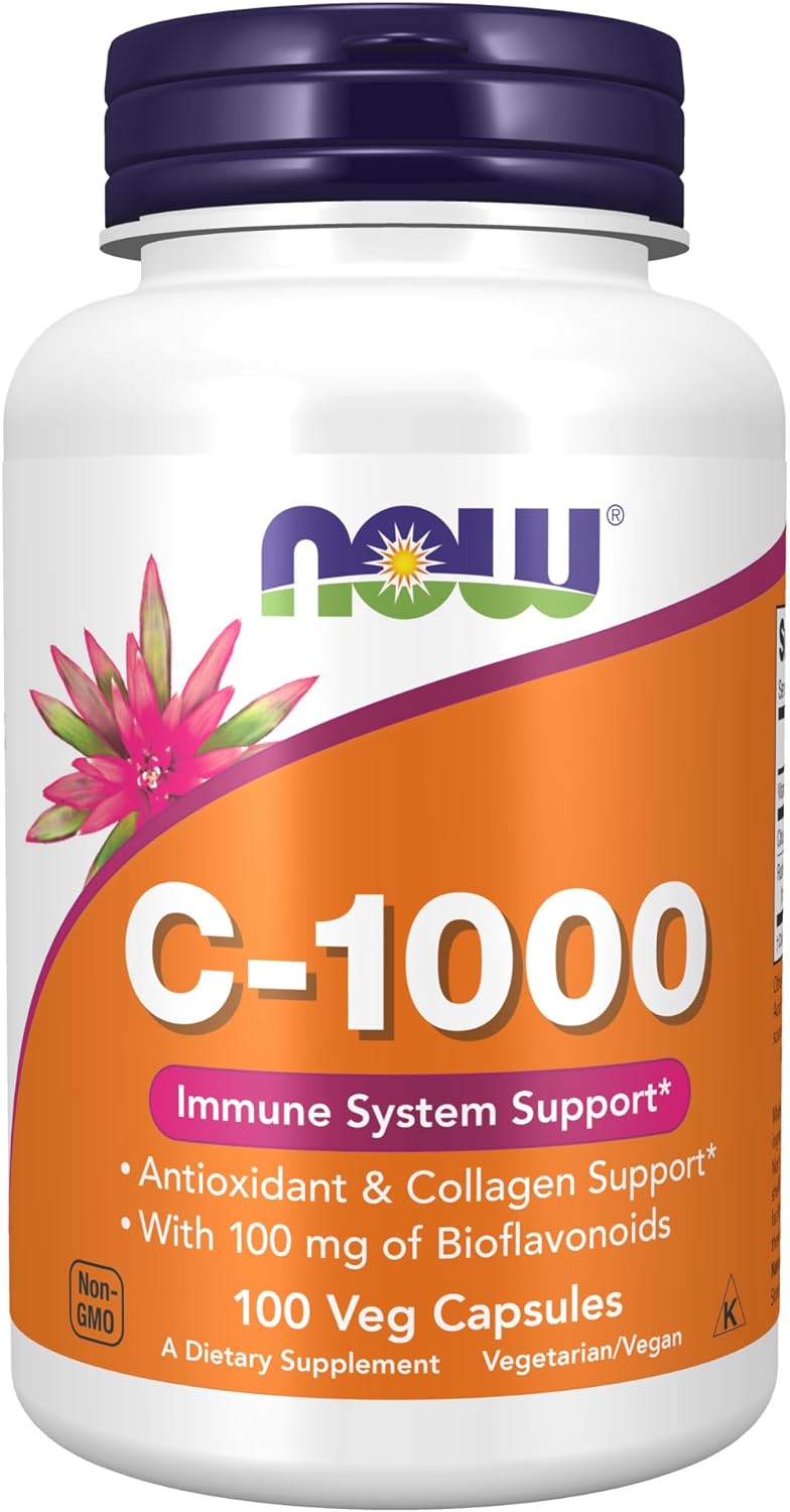 NOW Foods Vitamin C-1000 Sustained Release With Rose Hip, 100 Tablets