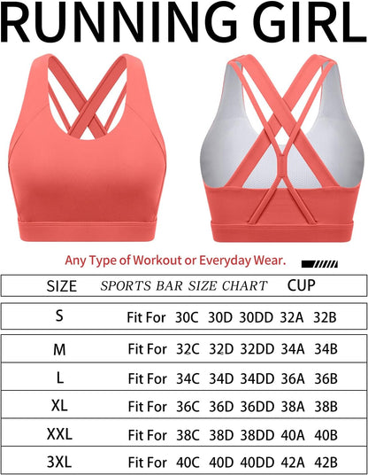 RUNNING GIRL womens Full Coverage Women's Plus Sports Bras