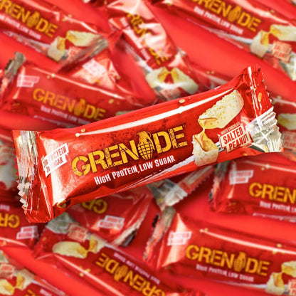 Grenade High Protein, Low Sugar Bar - Chocolate Chip Salted Caramel, 12 x 60 g