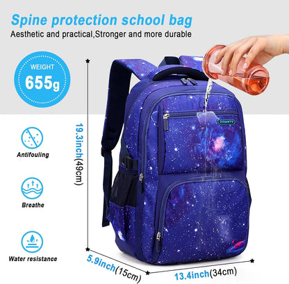 URbazaar Boy Starry Sky Printed Primary Junior High University School Bag Bookbag,Backpack,Casual Shoulder Bag Travel Rucksack