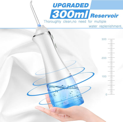 Cordless Water Flosser Professional Oral Irrigator,2021 Upgraded Electric Dental Flosser IPX7 Waterproof,with Travel Bag and 7 Jet Tips, Rechargeable for Home&Travel