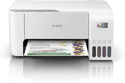 Epson EcoTank L3256 Home ink tank printer A4, colour, 3 in 1 with WiFi and SmartPanel App connectivity, White, Compact