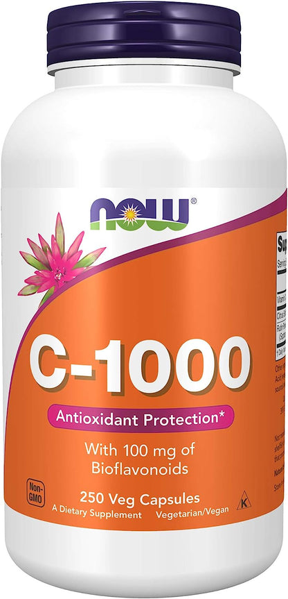 NOW Foods Vitamin C-1000 Sustained Release With Rose Hip, 100 Tablets