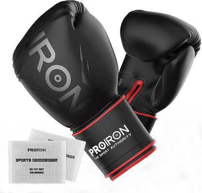 PROIRON Boxing Gloves MMA Punch Bag Training Mitts for Muay Thai, Sparring, Kickboxing, Fighting, Martial Arts, Workout Gloves 8oz, 10oz, 12oz, 14oz with Free Deodoriser