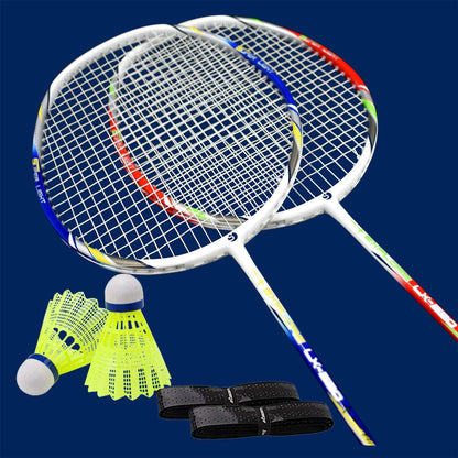 Senston Badminton Rackets Set of 2, Graphite Shaft Badminton Racquets Including Badminton Bag, 2 Badminton Shuttlecock, 2 Racquet Grip