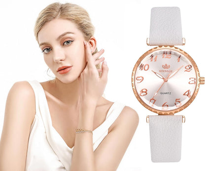 Luxury Womens Watch with Bracelet Gifts Set Rose Gold for Lady Female Elegant Wrist Watches Ladies Stylish Bracelet Watches