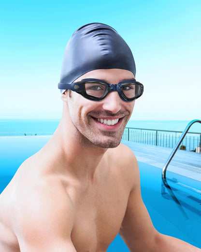 Aegend Swim Goggles, Swimming Goggles No Leaking Adult Men Women Youth, Aqua, UK-02-0016-1