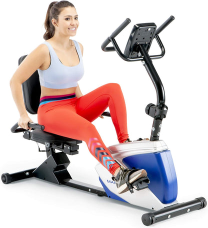 Marcy Magnetic Recumbent Exercise Bike with 8 Resistance Levels