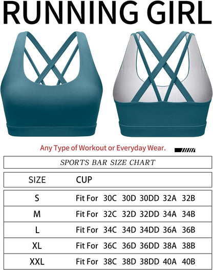 RUNNING GIRL womens Full Coverage Women's Plus Sports Bras