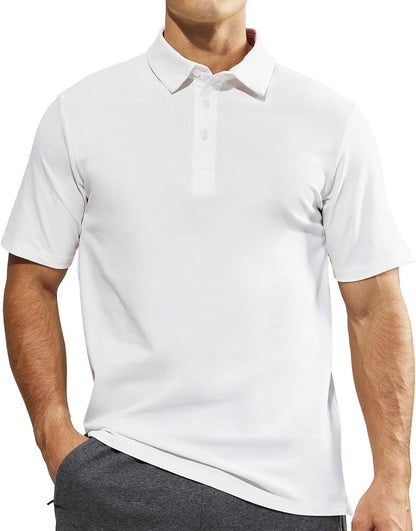 Haimont Men's Polo Shirt Cotton Golf T-Shirts Long and Short Sleeve Collared Shirts for Uniform, Casual, Business, Work