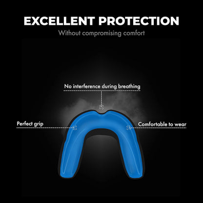 FIGHTR Premium Mouth Guard - for Excellent Breathing & Easy to fit | Sports Mouth Guard for Boxing, MMA, Football, Lacrosse, Hockey and Other Sports | incl. hygienic Box