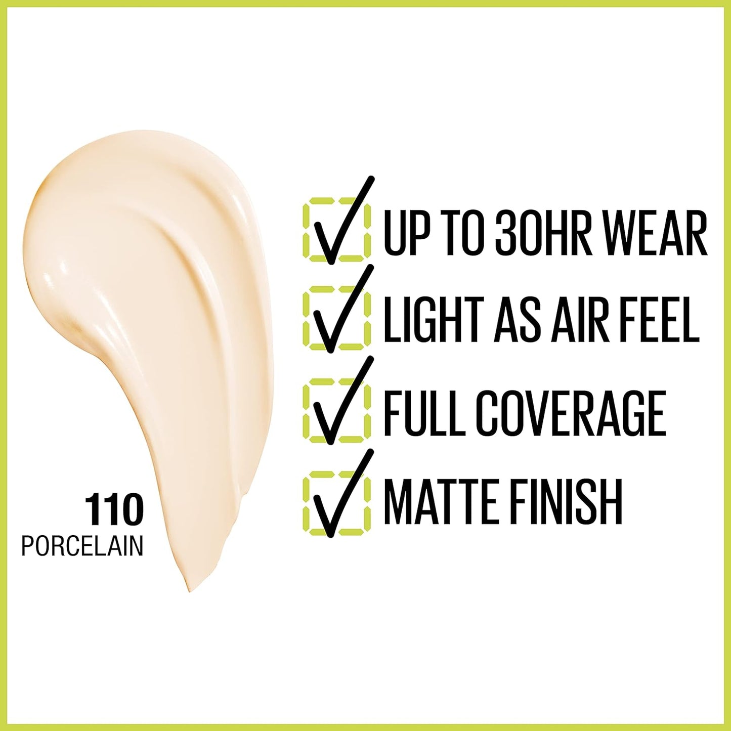 Maybelline Super Stay Full Coverage Liquid Foundation Makeup, Porcelain