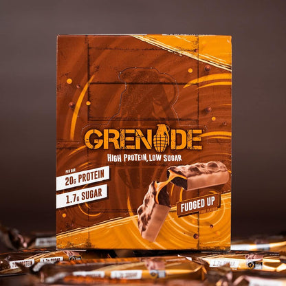 Grenade High Protein, Low Sugar Bar - Chocolate Chip Salted Caramel, 12 x 60 g