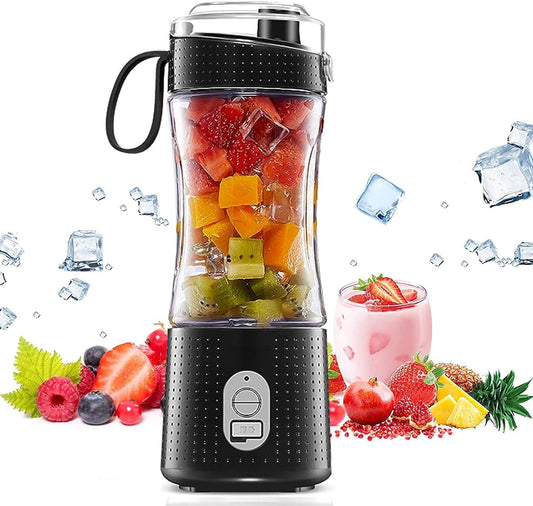 TDOO Portable Blender Personal Size Blender for Shakes and Smoothies with 14 Oz BPA Free Travel Cup, Mini Blender Cup with 6 Blades, USB Rechargeable for Office, Gym, Kitchen