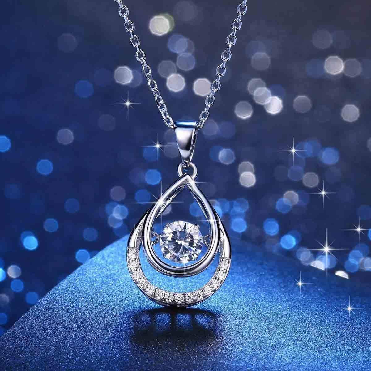 Swarovski Elements 925 Sterling Silver Pendent Necklace for Women Gift JRosee Jewelry