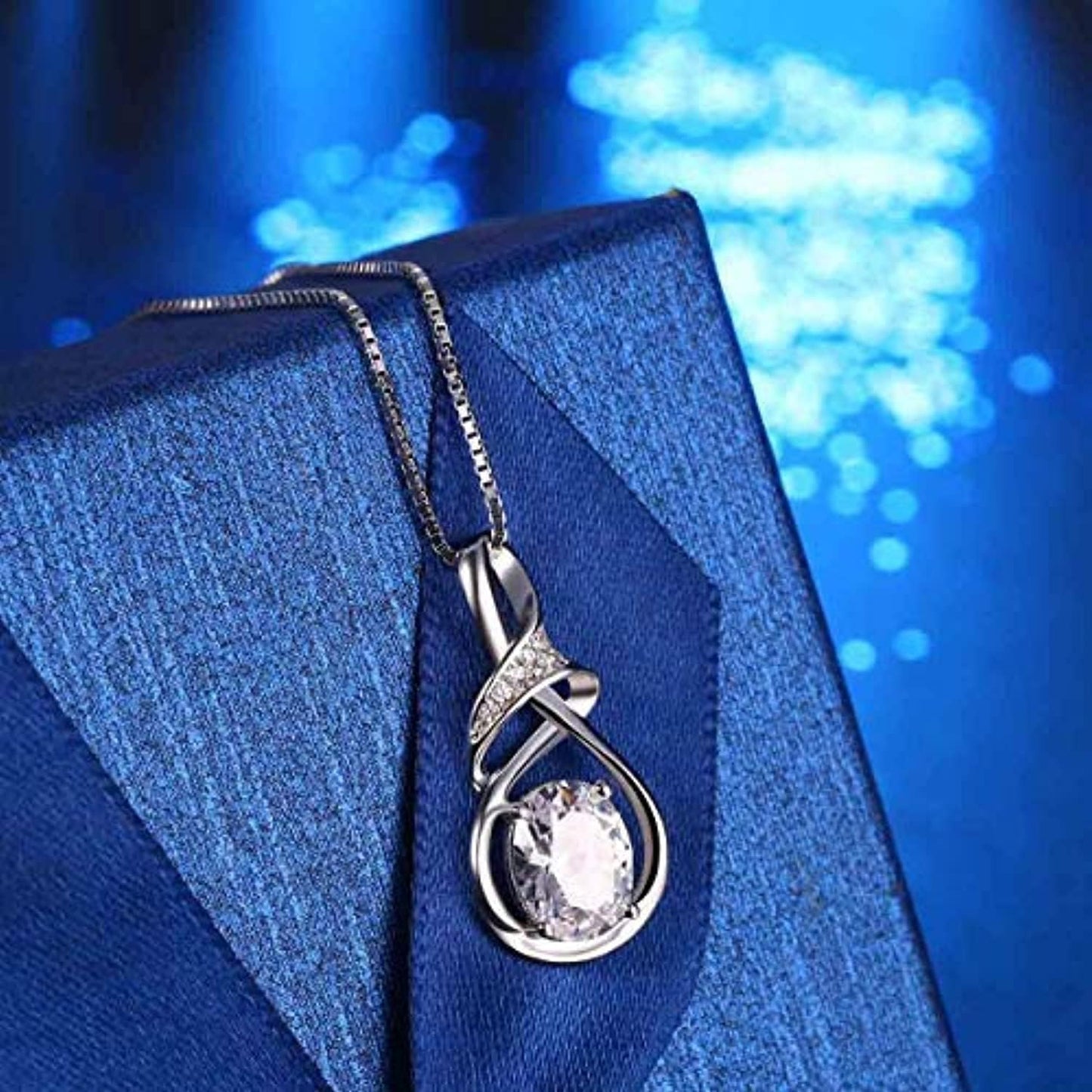 Swarovski Elements 925 Sterling Silver Pendent Necklace for Women Gift JRosee Jewelry