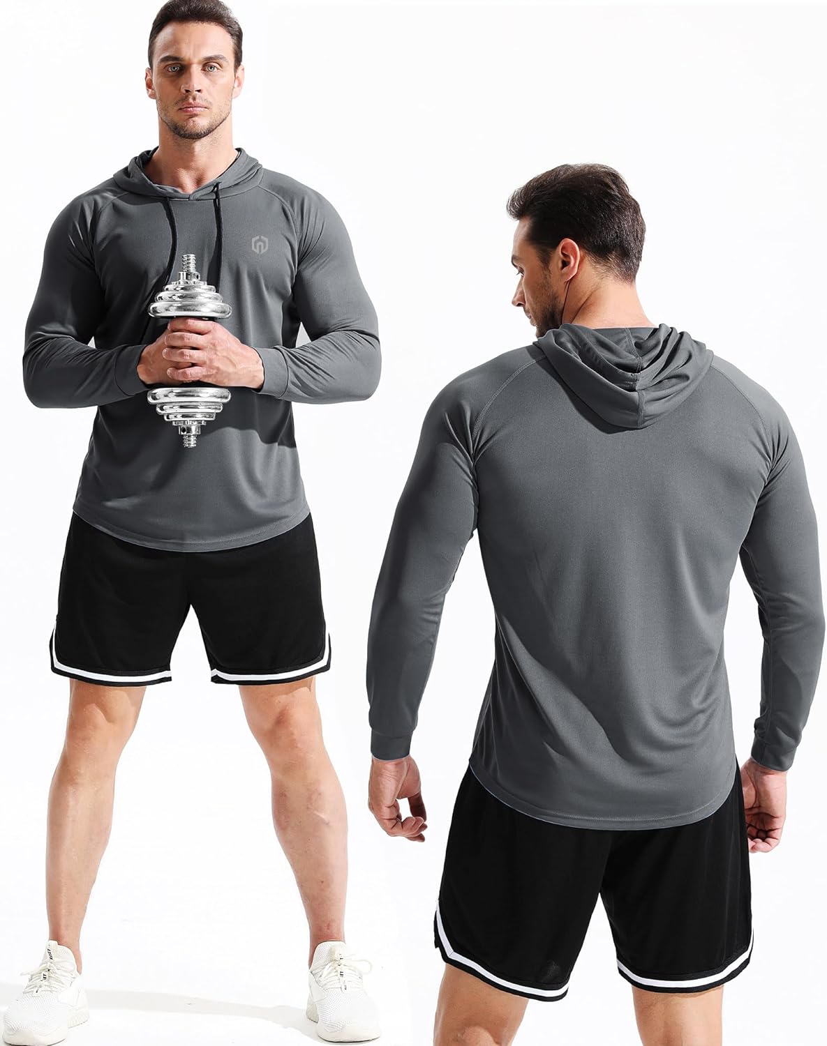 NELEUS Men's Dry Fit Athletic Workout Running Shirts Long Sleeve