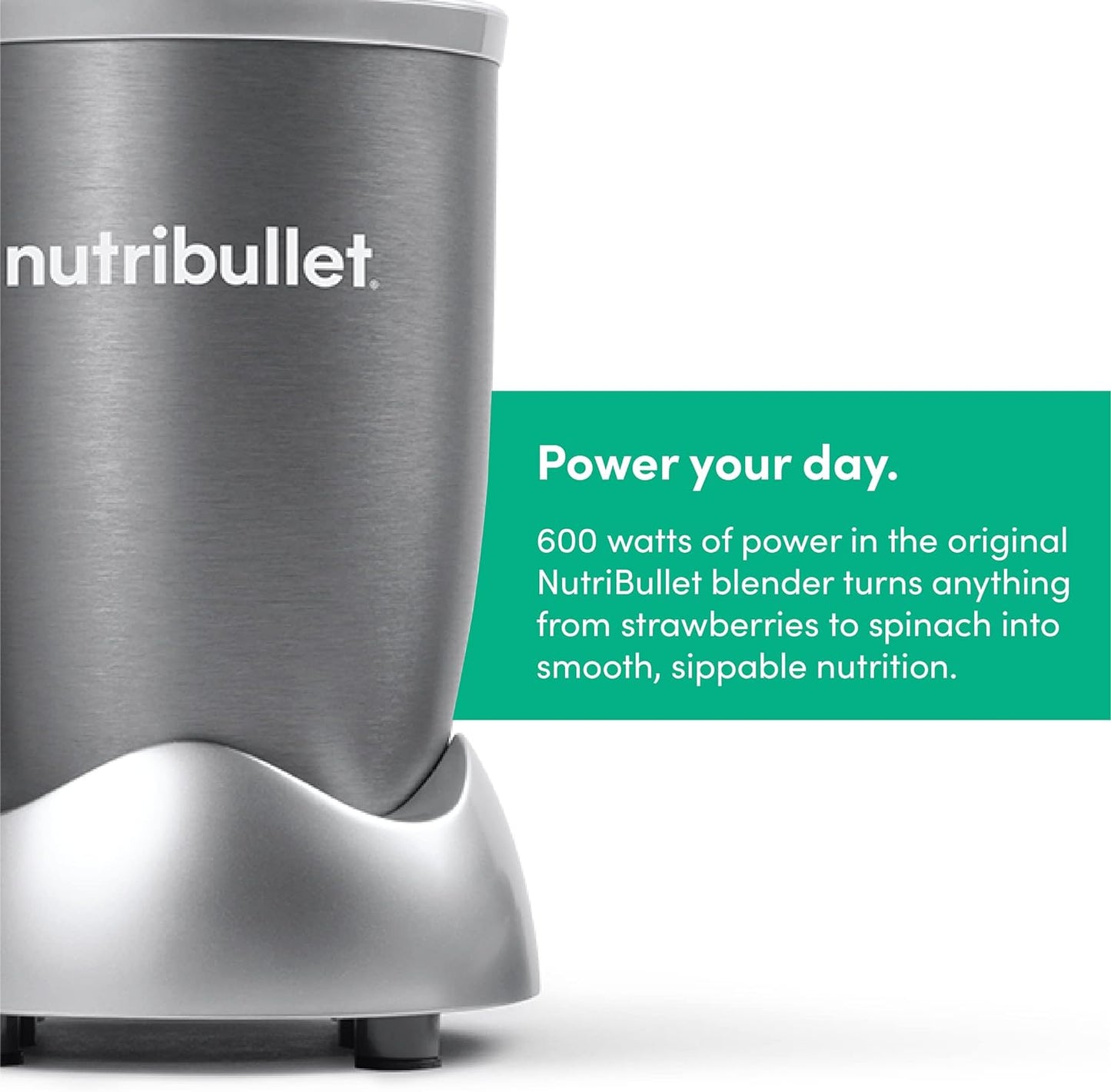 NutriBullet Grey Countertop Blender 600 Watt , NB-101B , "2 year Warranty"