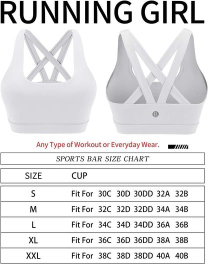 RUNNING GIRL womens Full Coverage Women's Plus Sports Bras